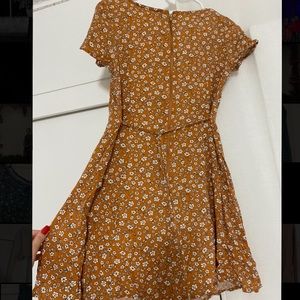 Burnt orange dress with flowers